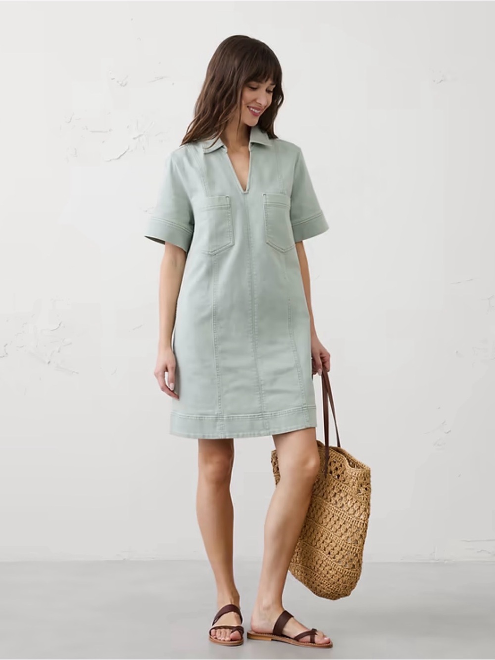 Banana Republic Denim Pocketed Mini Dress